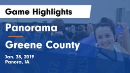 Panorama  vs Greene County  Game Highlights - Jan. 28, 2019