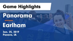Panorama  vs Earlham  Game Highlights - Jan. 25, 2019