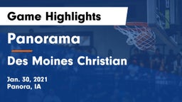 Panorama  vs Des Moines Christian  Game Highlights - Jan. 30, 2021
