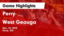 Perry  vs West Geauga  Game Highlights - Dec. 15, 2018