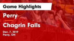 Perry  vs Chagrin Falls  Game Highlights - Dec. 7, 2019