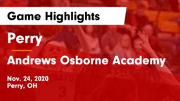 Perry  vs Andrews Osborne Academy Game Highlights - Nov. 24, 2020