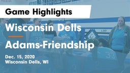 Wisconsin Dells  vs Adams-Friendship  Game Highlights - Dec. 15, 2020