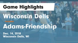 Wisconsin Dells  vs Adams-Friendship  Game Highlights - Dec. 14, 2018