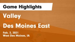 Valley  vs Des Moines East  Game Highlights - Feb. 2, 2021