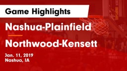 Nashua-Plainfield  vs Northwood-Kensett  Game Highlights - Jan. 11, 2019