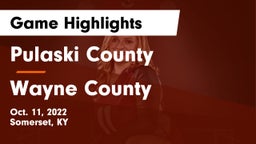 Pulaski County  vs Wayne County  Game Highlights - Oct. 11, 2022