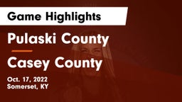 Pulaski County  vs Casey County  Game Highlights - Oct. 17, 2022