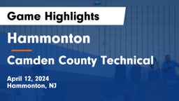 Hammonton  vs Camden County Technical Game Highlights - April 12, 2024