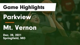 Parkview  vs Mt. Vernon  Game Highlights - Dec. 28, 2021