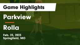 Parkview  vs Rolla  Game Highlights - Feb. 23, 2023