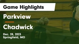 Parkview  vs Chadwick  Game Highlights - Dec. 28, 2023