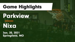 Parkview  vs Nixa  Game Highlights - Jan. 20, 2021