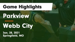 Parkview  vs Webb City  Game Highlights - Jan. 28, 2021