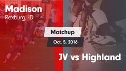 Matchup: Madison  vs. JV vs Highland 2016