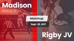 Matchup: Madison  vs. Rigby JV 2017