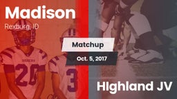 Matchup: Madison  vs. HIghland JV 2017
