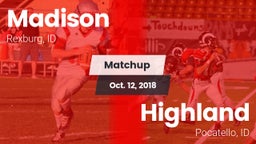 Matchup: Madison  vs. Highland  2018