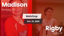 Matchup: Madison  vs. Rigby  2020