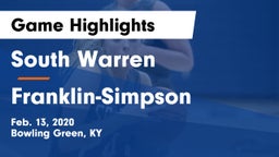 South Warren  vs Franklin-Simpson  Game Highlights - Feb. 13, 2020