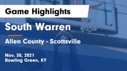 South Warren  vs Allen County - Scottsville  Game Highlights - Nov. 30, 2021