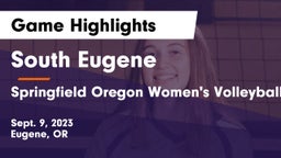 South Eugene  vs Springfield  Oregon Women's Volleyball Game Highlights - Sept. 9, 2023