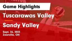 Tuscarawas Valley  vs Sandy Valley  Game Highlights - Sept. 26, 2023