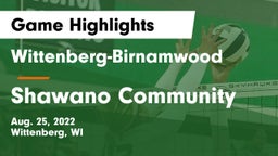 Wittenberg-Birnamwood  vs Shawano Community  Game Highlights - Aug. 25, 2022