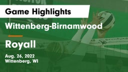 Wittenberg-Birnamwood  vs Royall Game Highlights - Aug. 26, 2022