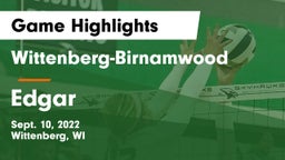 Wittenberg-Birnamwood  vs Edgar  Game Highlights - Sept. 10, 2022