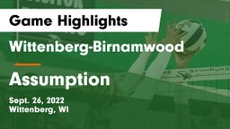 Wittenberg-Birnamwood  vs Assumption  Game Highlights - Sept. 26, 2022