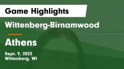Wittenberg-Birnamwood  vs Athens Game Highlights - Sept. 9, 2023