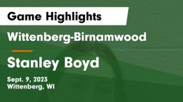 Wittenberg-Birnamwood  vs Stanley Boyd Game Highlights - Sept. 9, 2023