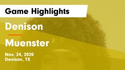 Denison  vs Muenster  Game Highlights - Nov. 24, 2020