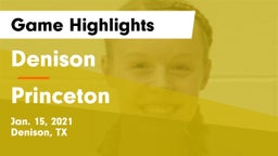 Denison  vs Princeton  Game Highlights - Jan. 15, 2021