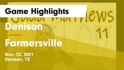 Denison  vs Farmersville  Game Highlights - Nov. 22, 2021