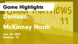 Denison  vs McKinney North  Game Highlights - Jan. 24, 2023