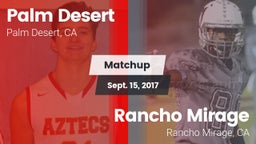 Matchup: Palm Desert High vs. Rancho Mirage  2017