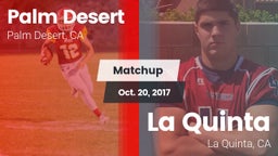 Matchup: Palm Desert High vs. La Quinta  2017