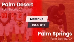 Matchup: Palm Desert High vs. Palm Springs  2018