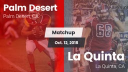 Matchup: Palm Desert High vs. La Quinta  2018