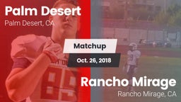 Matchup: Palm Desert High vs. Rancho Mirage  2018