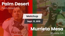 Matchup: Palm Desert High vs. Murrieta Mesa  2019