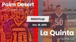 Matchup: Palm Desert High vs. La Quinta  2019
