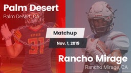 Matchup: Palm Desert High vs. Rancho Mirage  2019