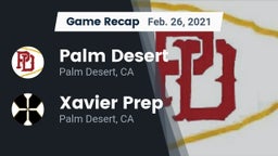 Recap: Palm Desert  vs. Xavier Prep  2021