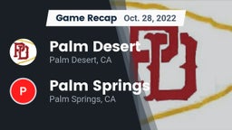 Recap: Palm Desert  vs. Palm Springs  2022