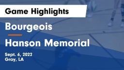 Bourgeois  vs Hanson Memorial  Game Highlights - Sept. 6, 2022