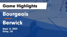 Bourgeois  vs Berwick  Game Highlights - Sept. 8, 2022
