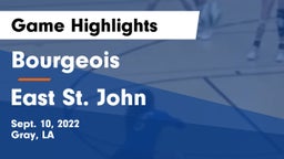 Bourgeois  vs East St. John  Game Highlights - Sept. 10, 2022